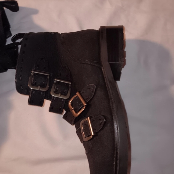 Womens suede black boots with zipper 8N MUNRO EXTRALIGHT SHOCK ABSORBING HEEL - Picture 6 of 9